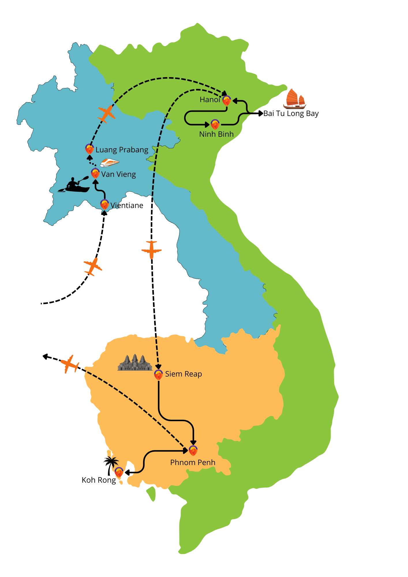 Laos, Vietnam & Cambodja in 24 dagen
