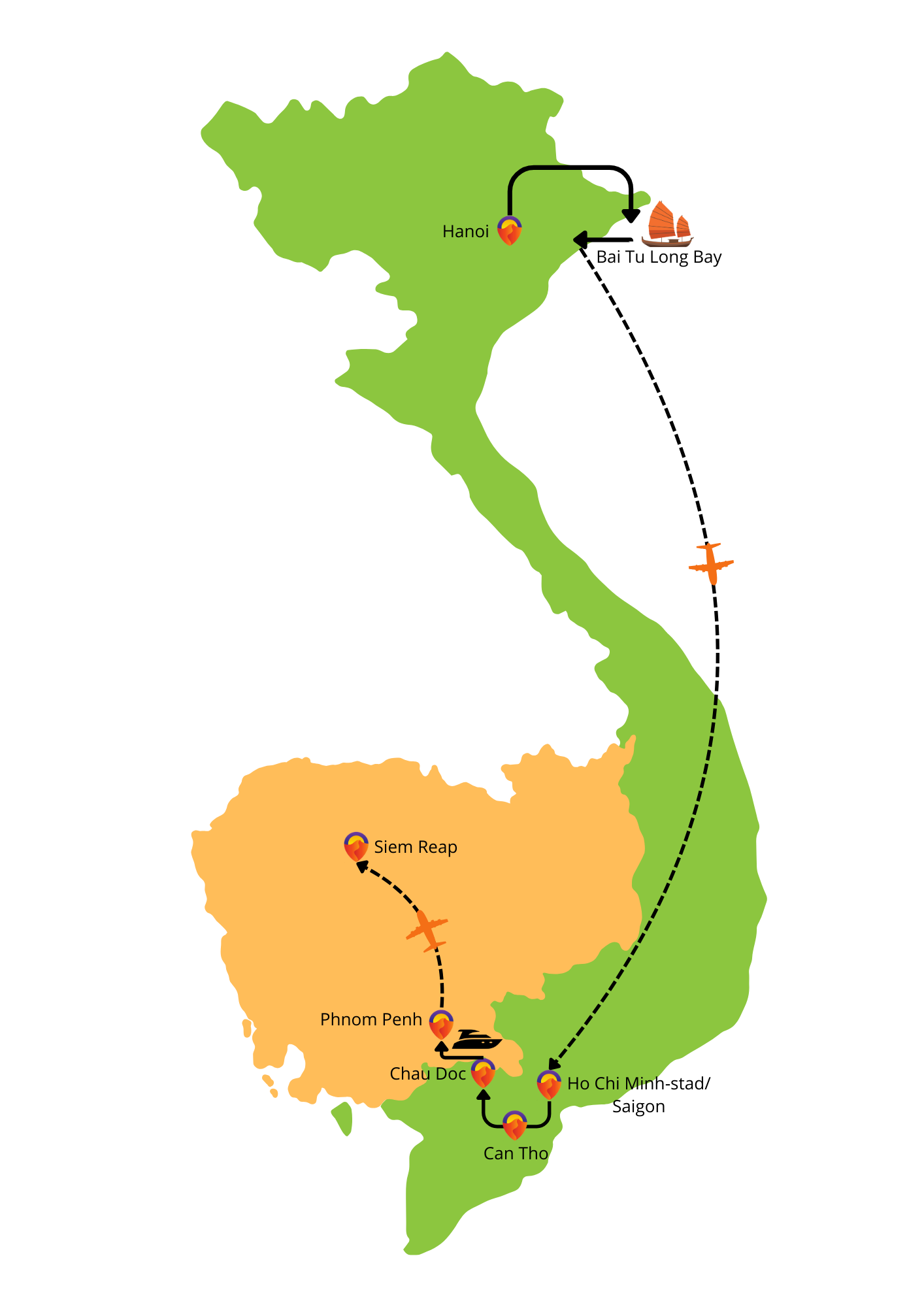 Vietnam - Cambodja 16dagen Vietnam - Cambodja 16dagen