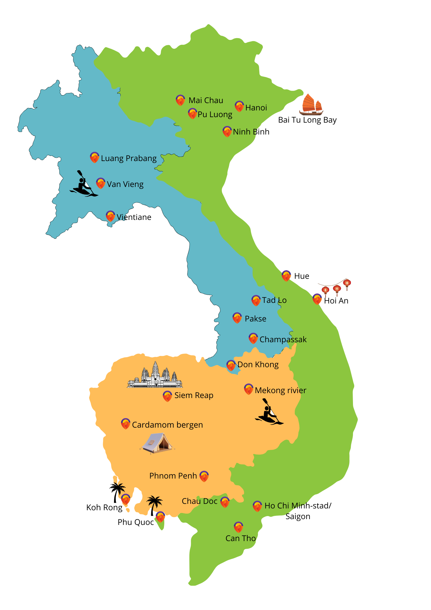 Laos, Vietnam & Cambodja OP MAAT