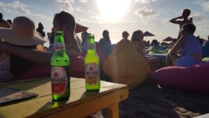 biertje op strand